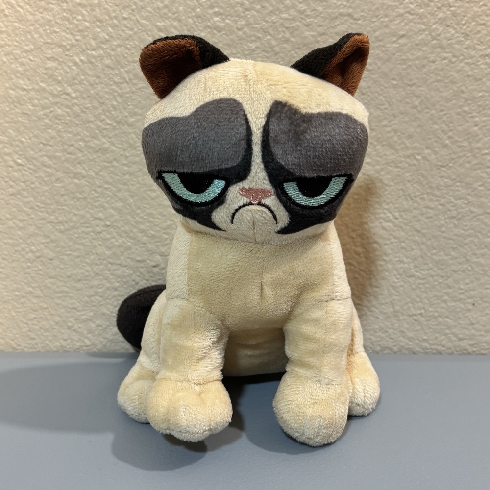 Grumpy Cat Plush Stuffed Animal Kids Fun Tan Brown Kitty 7"‎ Icon Collectible